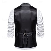 cheap Men's 1920s Costumes-Classical 1920s Retro Vintage Vest Waistcoat The Great Gatsby Groomsmen Fancy Dress Men's Carnival Masquerade Prom Party Wedding Adults' Vest Spring Fall