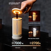 levne Camping Lights &amp;amp; Lucerny-Venkovní LED ambientní kempingové světlo, nastavitelná teplá stanová svítilna, přenosná nouzová lampa nabíjecí baterií typu C pro turistiku, párty a vánoční dárek