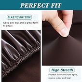  4 coprisgabelli da bar elasticizzati e impermeabili in PU, coprisgabelli rotondi in pelle con elastico.