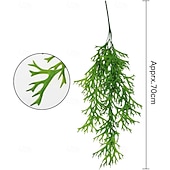 levne Umělé rostliny a zeleň-Sada 4 umělých závěsných rostlin z kapradiny staghorn, umělá kapradina, zeleň tropické džungle, listy révy vinné, na dekoraci na zeď, na svatbu, do zahrady, do domu, na venkovní dekoraci