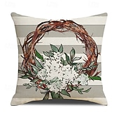 cheap Throw Pillows &amp; Covers-Set of 4 Easter Bunny Pillow Covers Spring Holiday Decorative Throw Cushion Covers for Sofa Bed Bedroom