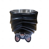 billiga Muggar och koppar-Snygg resinmugg med fladdermustema, upp och ner-vänd silhuett med kreativt svanshandtag, rolig och hållbar kaffekopp för hemmakontor, unik presentidé för halloween och högtider