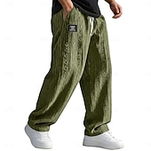 economico pantaloni casual-Per uomo Pantaloni Pantaloni Larghi Pantaloni casual Pantaloni testurizzati Jacquard Elastico in vita Gamba Dritta Semplice Traspirante Lunghezza intera Casuale Quotidiano All'aperto Vacanza Moda