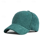 abordables Casquette de baseball pour homme-Unisexe Casquette de baseball Noir Jaune Velours côtelé Bandes Pur Chaud ancien Occasionnel Occasionnel Quotidien Vêtements de rue Couleur Unie Protection solaire