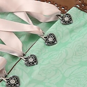 levne Dirndl-Oktoberfest Šaty Zástěra Dámské šaty Služka Bavorský němčina Mnichov Louky Dámské Párty Pivní festival Tradiční Styl Tkanina Bez halenky