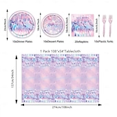 billiga Event &amp; Party Supplies-Festtillbehör i popstjärnestil inspirerade av Koreanska idoler, 76 delar födelsedagsdekorationer med banderoll, papperspompomer, hängande virvlar, tårtdekorationer &amp;Cupcake-plockare,