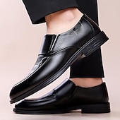 preiswerte Slipper-Dunkelbraune Herren-Slipper aus Kunstleder, klassische Business-Casual-Schuhe für den Weg ins Büro, Hochzeiten und formelle Anlässe