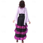 economico Outfit-Set Gotico Medievale Rinascimento Gonna Blusa / Camicia Corsetto Lunghe Pirata Linea ad A Scollo Tondo Costume Per donna Halloween Carnevale Fiera Rinascimentale LARP Festa a tema retrò Adulti