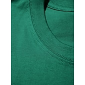 tanie podstawowe koszulki-Męskie Koszulki Koszulka 100% bawełny Krótki rękaw Półgolf Lato Wiosna Jednokolorowe Równina Dzianina Urlop Zabytkowe Podstawowy Gładkie Codzienny Dom Na zewnątrz Czarny Biały Rumiany róż Top Tee dla