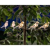 olcso Pathway Lights &amp; Lanterns-kültéri napelemes 5 izzós madárfüzér csipeszekkel, IP44 vízálló fali lámpa &amp;kerítésdekoráció, kerti, teraszi, hátsó udvari, villai és tájvilágítás