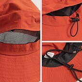 cheap Men's Hats-Unisex Bucket Hat Black Navy Blue Tactel Ruched Drawstring Adjustable Sports &amp; Outdoors Casual Outdoor Solid Color Sun Protection Sunscreen