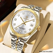 cheap Quartz Watches-Men's Watch, Men's Charming Luxury Watch, Rhinestone Decoration, Calendar Function, Night Light Display, Men's Fashionable Casual Watch, Best Men's Accessory, and Best Men's Gift Selection