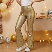 זול תחתונים-דִיסקוֹ שנות ה-80 מִכְנָסַיִים דיסקו תחפושות בגדי ריקוד נשים תחפושת קרנבל נשף מסכות מארדי גרא יום יומי\קז'ואל מצעד הגאווה חודש הגאווה מבוגרים מכנסיים