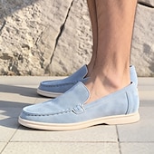 economico Mocassini casual-scarpe casual slip-on da uomo, tomaia in pelle scamosciata comoda, facili da indossare, perfette per la spiaggia, il resort e lo stile delle vacanze