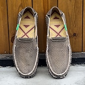 preiswerte Slipper Schuhe-Graue Herren-Slipper aus Canvas, leichte und bequeme Loafer für den täglichen Weg zur Arbeit, Wochenendausflüge und den Alltag.