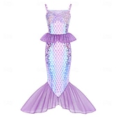  sereia Princesa sereia Vestidos Fantasia de festa temática Fantasias for Para Meninas Crianças Carnaval Baile de Máscaras Festa Feriado