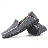 tanie Buty casual slip-on-męskie niebieskie, dżinsowe, wsuwane mokasyny, ręcznie szyte, codzienne buty na codzienne dojazdy do pracy, weekendowe wypady i spacery po plaży