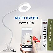 preiswerte Leselampen-1 LED-Klemmleuchte, 48 LEDs, 3 Farbmodi, Helligkeit einstellbar, flimmerfrei, augenschonend, 5V USB-Stromversorgung, geeignet für Arbeitszimmer, Büro, Nachttisch, Live-Stream-Beleuchtung