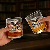 economico 250° Anniversario degli Stati Uniti-Bicchiere da whisky con bandiera e aquila per il 250° anniversario degli Stati Uniti, bottiglia da whisky edizione 1776-2026, 12 once per liquori, regalo patriottico per veterani militari per uomini,