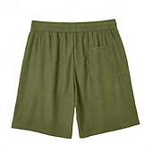 baratos Calções Estilo Casual-Homens Shorts de verão Shorts de praia Shorts casuais Shorts de veludo cotelê Com Cordão Cintura elástica Côr Sólida Conforto Respirável Comprimento do joelho Diário Ao ar livre Feriado Férias Moda