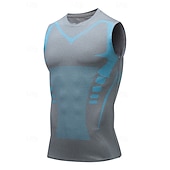 voordelige Hardloop T-shirts en Tanktops-Voor heren Effen Training tanktop Hardlooptanktop Fitness tanktop Zomer Mouwloos Sneldrogend Compressie Vochtregelerend Sportschooltraining Actieve training Oefening Zwart Wit White + Gray
