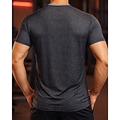 זול חולצות ריצה וטנק טופס-בגדי ריקוד גברים קולור בלוק טישרט לריצה חולצת דחיסה חולצה אתלטית צמרת ספורט קיץ פס מחזיר אור שרוולים קצרים ייבוש מהיר פתילת לחות נושם כושר אמון הליכה ג'וגינג פול שחור תלתן בגדי ספורט לבוש אקטיבי