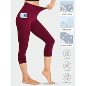 preiswerte Einfarbige Leggings-Damen Leggings Urlaub Mode Streetwear Wadenlang Hohe Taille Einfach Elastischer Bund Bequem Komfort Weich Hohe Elastizität Innen Yoga Dunkelgrau Wein Marinenblau Schwarz Frühling Herbst Lässiger