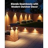 abordables Aplique de pared para exterior-Luces solares de acero inoxidable para cercas, para exteriores, impermeables, con sensor de movimiento, para postes de patio, terrazas, porches, barandillas de escaleras, muelles, portones, pasarelas,