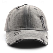 halpa Miesten pesäpallolippis-Sukupuolineutraali Pesäpallohattu Vaalea khaki Musta Puuvilla Lihaksikas Punk Muoti Vapaa-aika Kausaliteetti Päivittäin ulko- Yhtenäinen väri Ombre Aurinkovoiteet Aurinkovoide