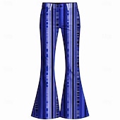voordelige Bodems-Retro vintage Boho Jaren '70 Broeken Bell Bottom broek Hippie Schijf Hoge taille Gestreept Kostuum Voor heren Halloween Carnaval muziekfestival Retro themafeest Volwassenen Broeken