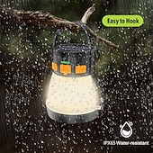 זול אורות קמפינג ופנסים-פנס קמפינג לד, פנס קמפינג נטען 1500 לומן עם טעינת פאנל סולארי, עמיד למים, 8 מצבי תאורה, סוללת גיבוי 7500mah, פנס קמפינג לחירום הוריקן, טיולים רגליים, חוץ