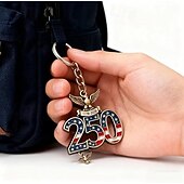 economico 250° Anniversario degli Stati Uniti-Portachiavi da 10 pezzi per il 250° anniversario degli Stati Uniti, portachiavi con bandiera americana del corpo dei Marines 1776-2026, regali per veterani per cittadini statunitensi, decorazioni