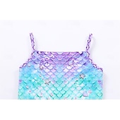 baratos Fantasias para meninas-sereia Princesa sereia Vestidos Fantasia de festa temática Fantasias for Para Meninas Crianças Carnaval Baile de Máscaras Festa Feriado