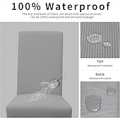 billige stoltrekk-100 % vanntett stoltrekk til spisestue, sett med 6, stretch jacquard stoltrekk, avtakbart og vaskbart, for hjem, restaurant, bankett