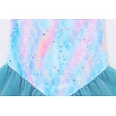 baratos Fantasias para meninas-sereia Princesa sereia Vestidos Fantasia de festa temática Fantasias for Para Meninas Crianças Carnaval Baile de Máscaras Festa Feriado