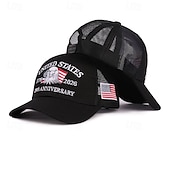 abordables 250 Aniversario de los EE. UU.-Gorra de malla con bordado del 250.º aniversario de EE. UU., gorra vintage de béisbol de Estados Unidos, gorra con águila patriótica del 250.º aniversario.