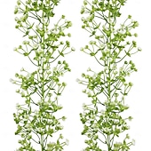 economico Piante e Verde Artificiale-Confezione da 2 fiori artificiali di gypsophila, finti fiori di plastica da appendere, da 5,7 piedi, per arco nuziale, decorazioni per la casa &amp;copertura del tubo del condizionatore d'aria