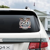  Autocolant autocolant pentru geam auto cu simbolul aniversar de 250 de ani al echipei patriotice a SUA, autocolante cu vulturul semi-centenar al Americii 1776-2026, autocolante cu steagul independenței SUA, autocolante din vinil durabile pentru geam auto