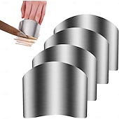 economico Utensili e gadget da cucina-protezione per le dita in acciaio inossidabile per il taglio, protezione antitaglio per le dita, strumento di sicurezza da cucina per affettare verdure, carne e tritare