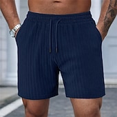 ieftine Pantaloni scurți casual-Bărbați Pantaloni Scurți Pantaloni scurți casual Jacquard Texturat Simplu Confort Respirabil Peste Genunchi Casual În aer liber Plajă Vacanță Modă Negru Roșu Vin Strech