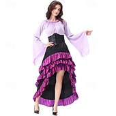 economico Outfit-Set Gotico Medievale Rinascimento Gonna Blusa / Camicia Corsetto Lunghe Pirata Linea ad A Scollo Tondo Costume Per donna Halloween Carnevale Fiera Rinascimentale LARP Festa a tema retrò Adulti