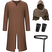 preiswerte Outfits-Mittelalterlich Renaissance Ausgefallene Kostüme Armschützer Tunika Krieger Wikinger Kostüm Herren Halloween Karneval Leistung LARP Renaissance-Messe Erwachsene Kostüm