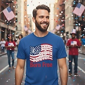  Patriotic T-shirt Graphic Tee USA Retro Vintage Patriotic T-shirt Sleeve 1776-2026 for Unisex Adults' 3D Print  for Independence Day / the Fourth of July 4th of July Party