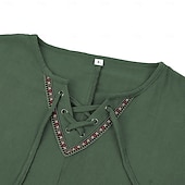 economico Outfit-Set Retrò Vintage Medievale Rinascimento Cintura in Vita Polsino Tunica con accessori Lunghe Vichingo Ranger Costume Per uomo Fantasia Halloween Carnevale Fiera Rinascimentale LARP Festa a tema retrò