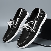 abordables zapatos de barco-Zapatos náuticos azules para hombre, cómodos y versátiles para vacaciones en resorts y eventos de verano.