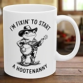 economico Tazze e tazzine-Tazza regalo divertente, sto per iniziare una festa, divertente rana western, tazza da caffè unica per gli amanti del western e della campagna.