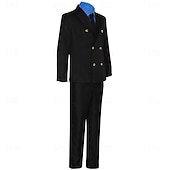 abordables Disfraces de anime-Aventurero del océano Sanji Pirata del Sombrero de Paja Animé Traje de cosplay Baile de Máscaras Trajes De Cosplay Mascarada Chaqueta Blusa Pantalones Para Hombre Adulto