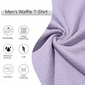 Χαμηλού Κόστους Πλεκτό μπλουζάκι με βάφλα-Άντρες Βάφλα μπλουζάκι Μπλουζάκι μπλουζάκι Κοντομάνικο Λαιμόκοψη V Καλοκαίρι Συμπαγές Χρώμα Μοντέρνα Υψηλής Ποιότητας Καθημερινό Μανίκια Ρεγκλάν Causal Καθημερινά ΕΞΩΤΕΡΙΚΟΥ ΧΩΡΟΥ