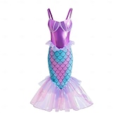 cheap Girls' Costumes-Mermaid Princess Dress Theme Party Costume Movie Cosplay for Girls' Kid's Halloween Carnival Masquerade Vacation Party Holiday