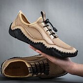 Χαμηλού Κόστους Καθημερινά Sneakers-Ανδρικά παπούτσια πεζοπορίας από τεχνητό δέρμα, αναπνεύσιμο σχέδιο για ενεργό τρόπο ζωής, ιδανικά για υπαίθριες περιπέτειες
